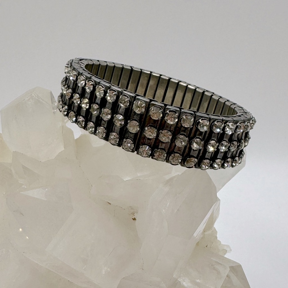 VINTAGE Crystal Stretch Watchband Bracelet